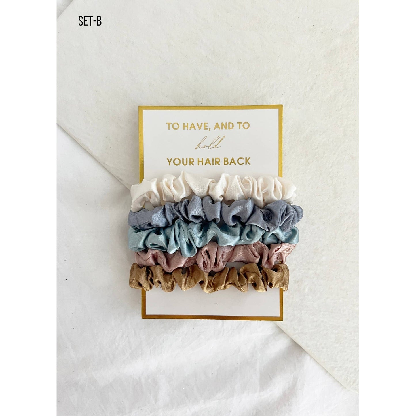 5PC Scrunchies Set - GIA: ONE SIZE / SKY