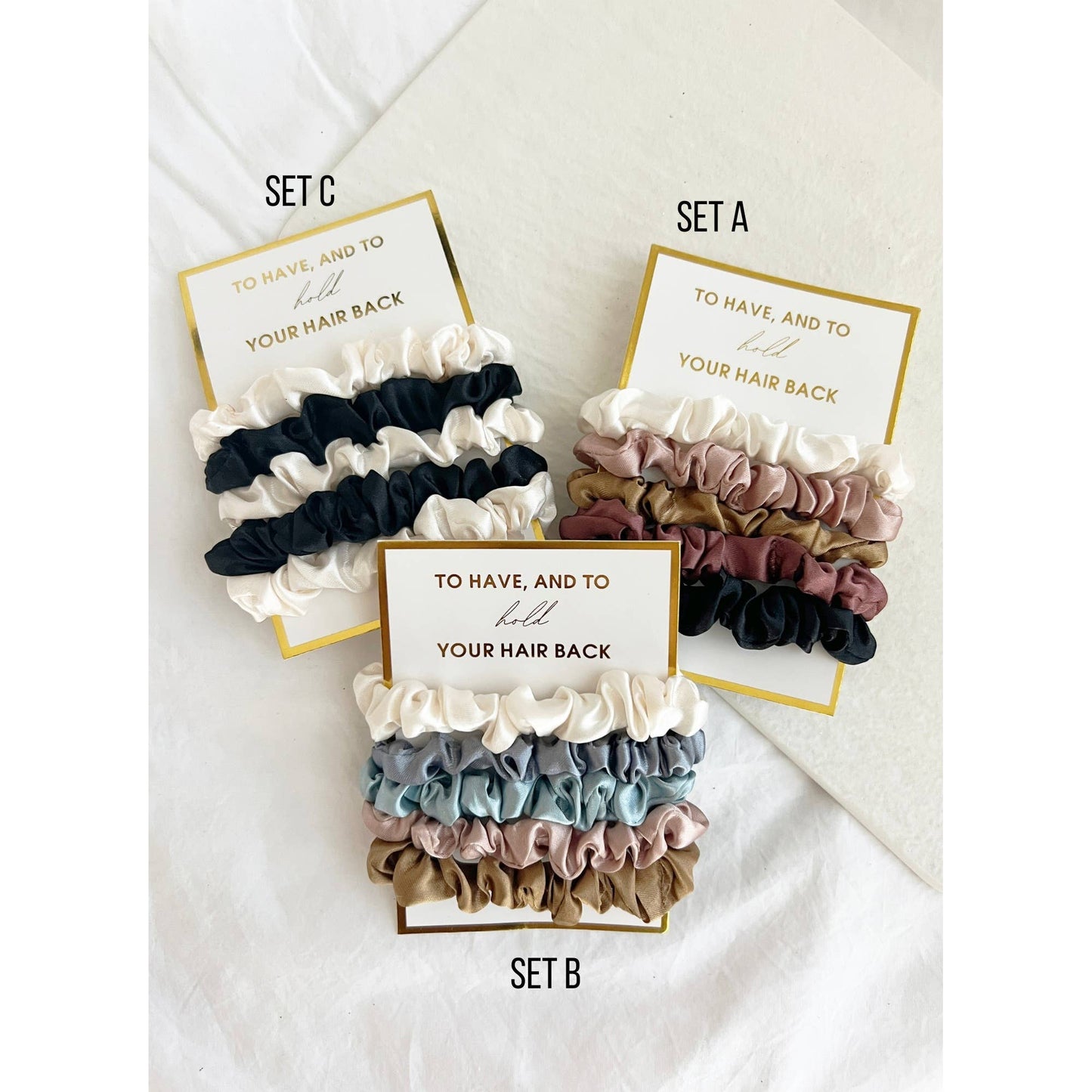 5PC Scrunchies Set - GIA: ONE SIZE / SKY