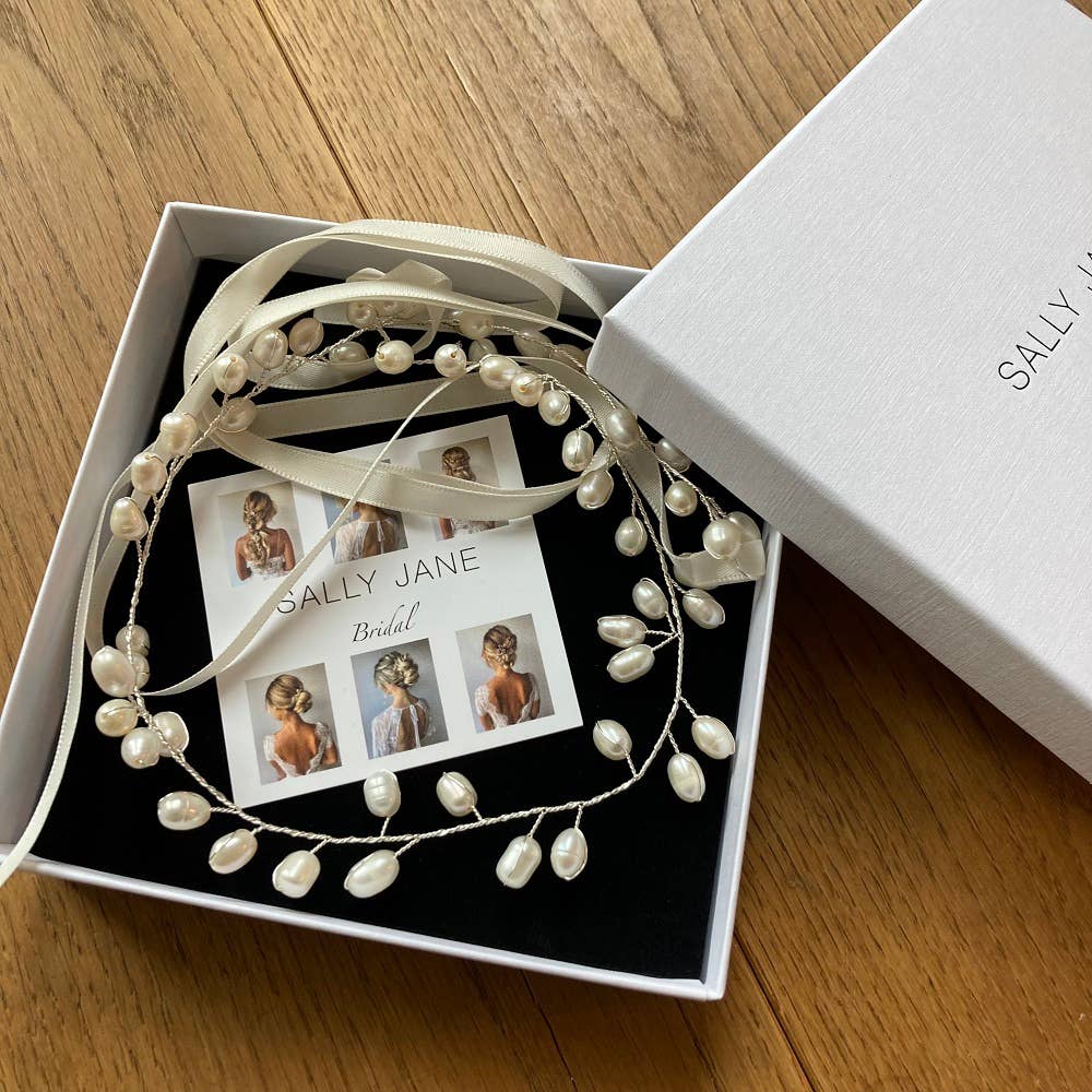 Dinja Hairvine Silver - bridal hair jewelry