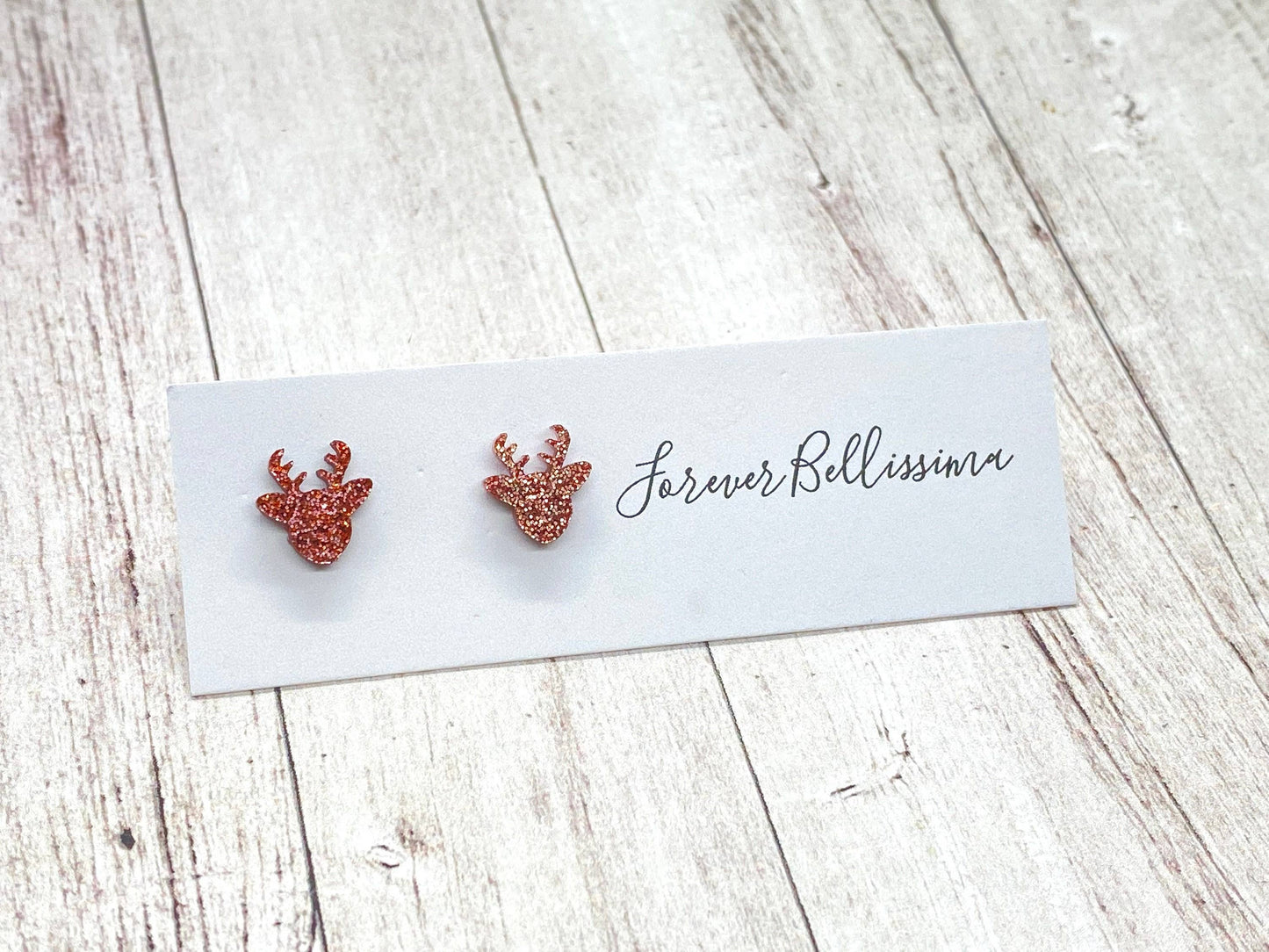 Christmas Earrings | Christmas Acrylic Earrings | Reindeer Earrings | Reindeer Acrylic Earrings | Girls Accessories | Stainless Steel