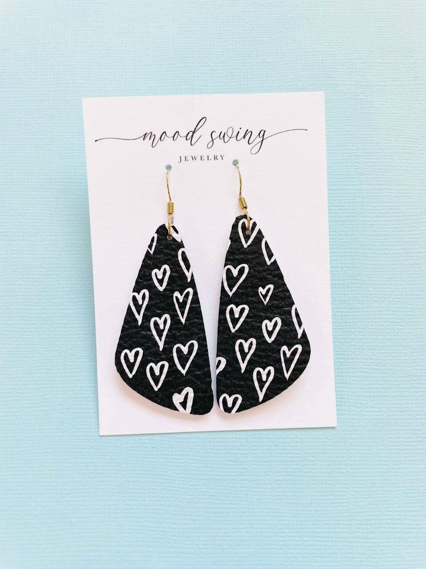 Black & White Heart Dangles