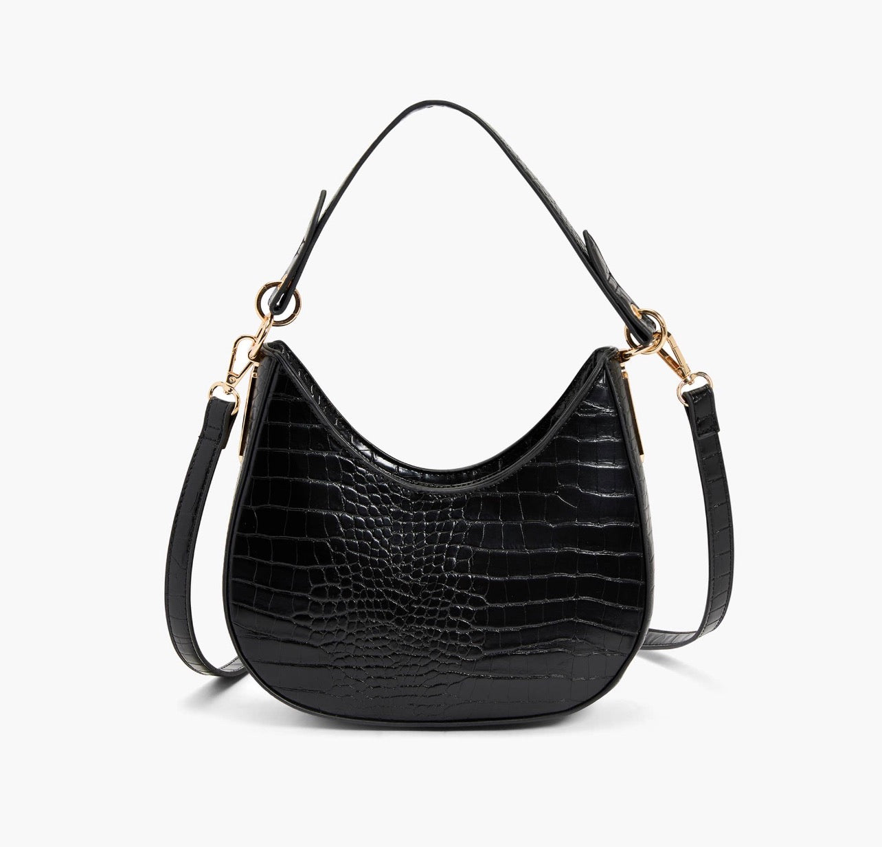 Diana Semi Circle Shoulder Bag- Black