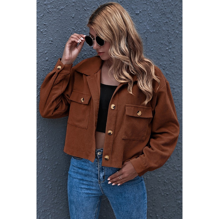 Timeless Solid Color Button-Up Jacket