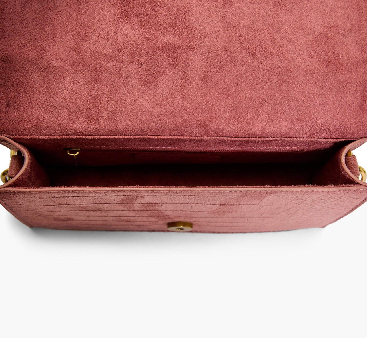 Hailey Woven Suede Crossbody-Mauve