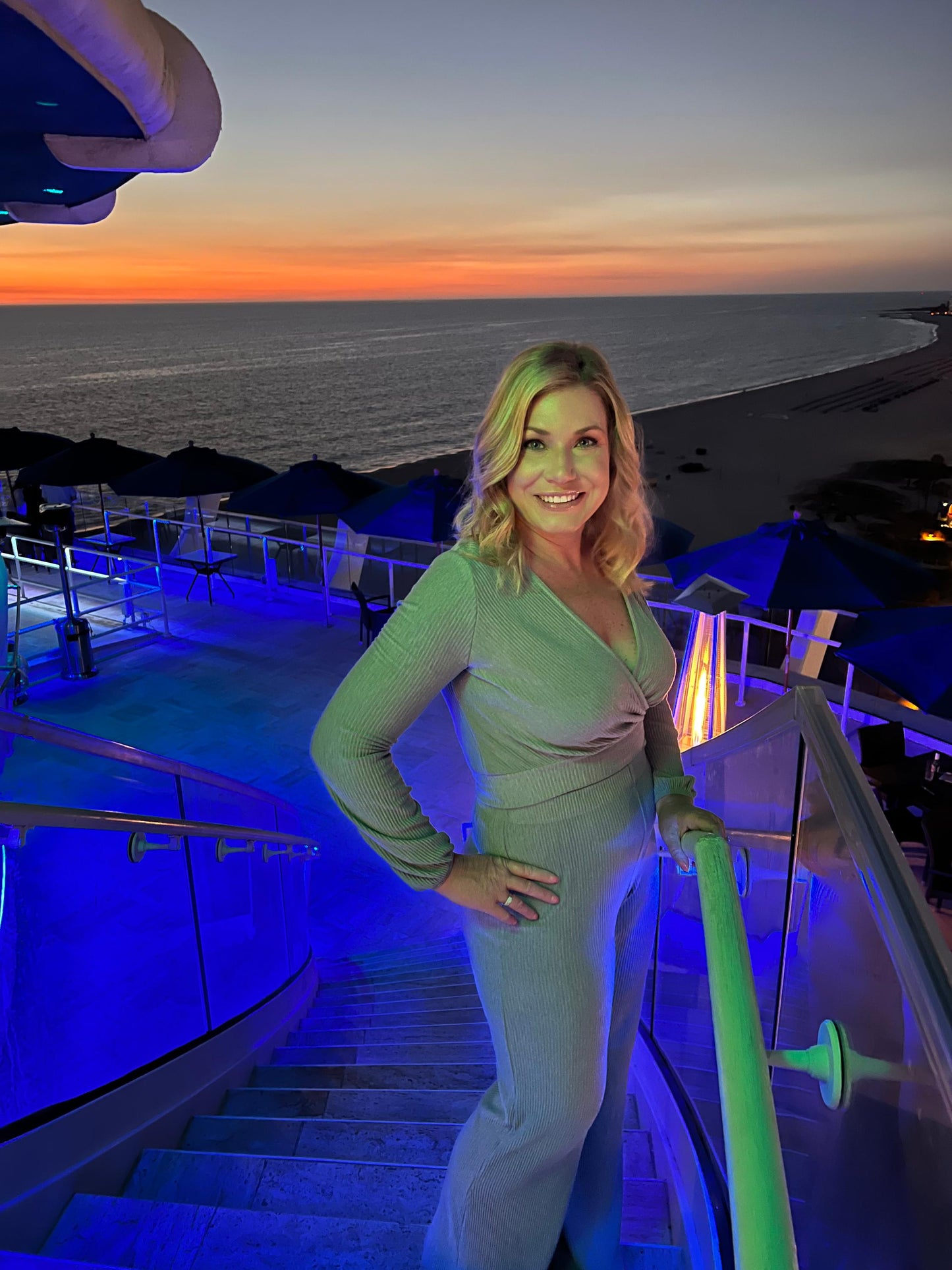 Surplice Top and Smocking Pants Set