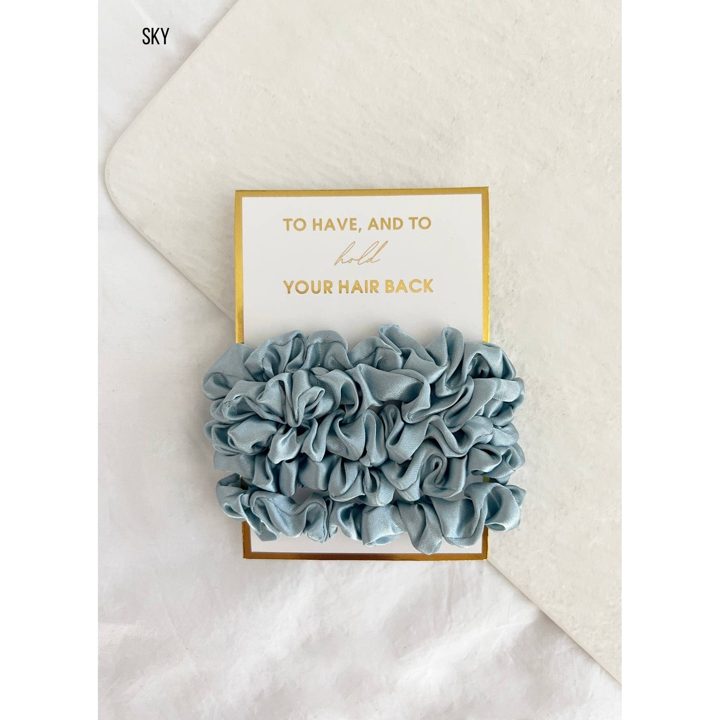 5PC Scrunchies Set - GIA: ONE SIZE / SKY