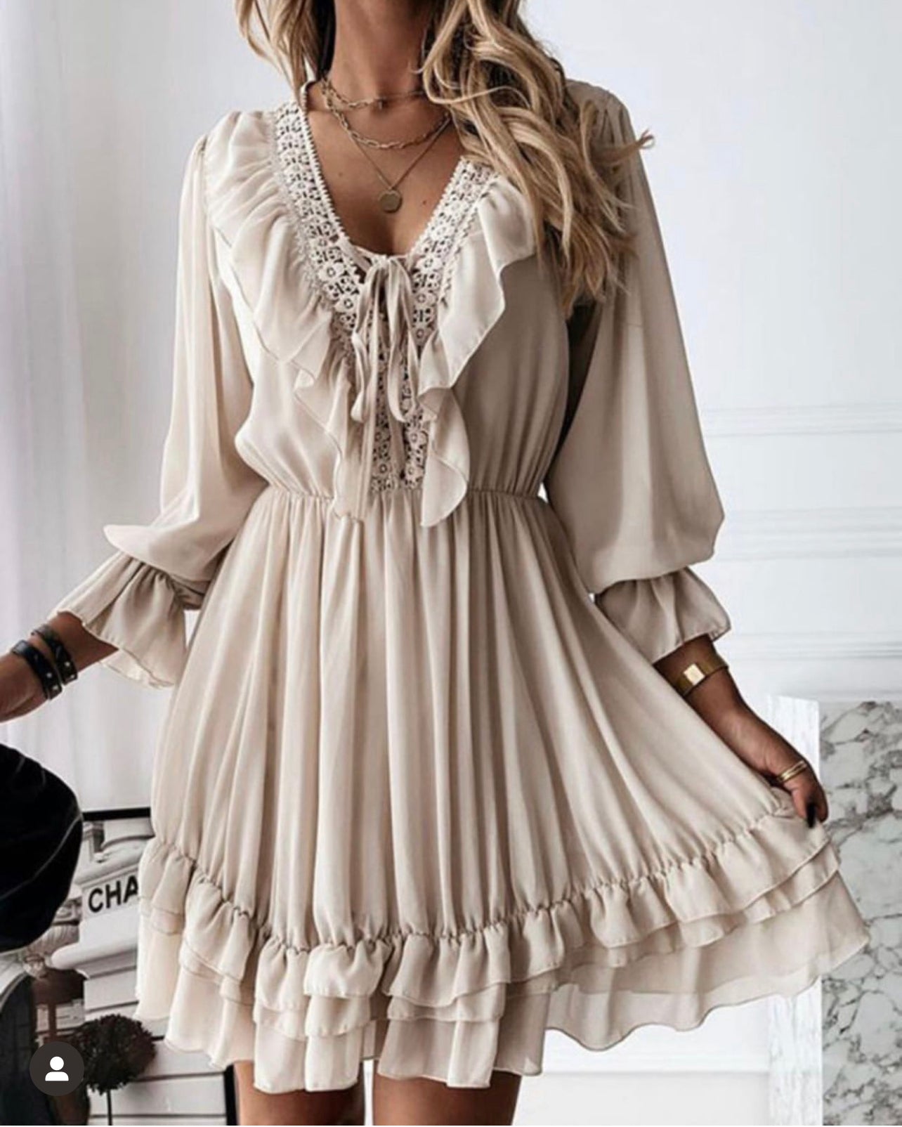 Ruffle mini dress