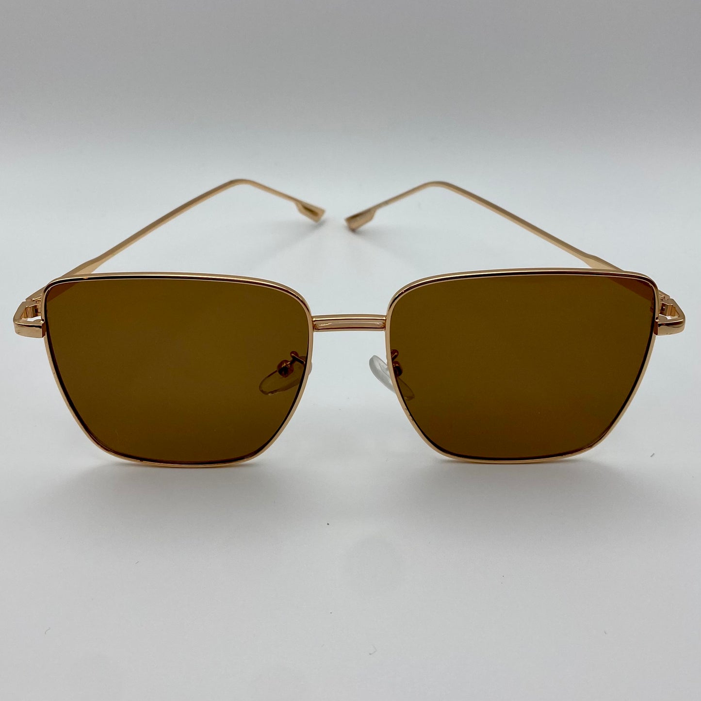 Classic Square Oversized Tinted Fashion Glasses - Brown