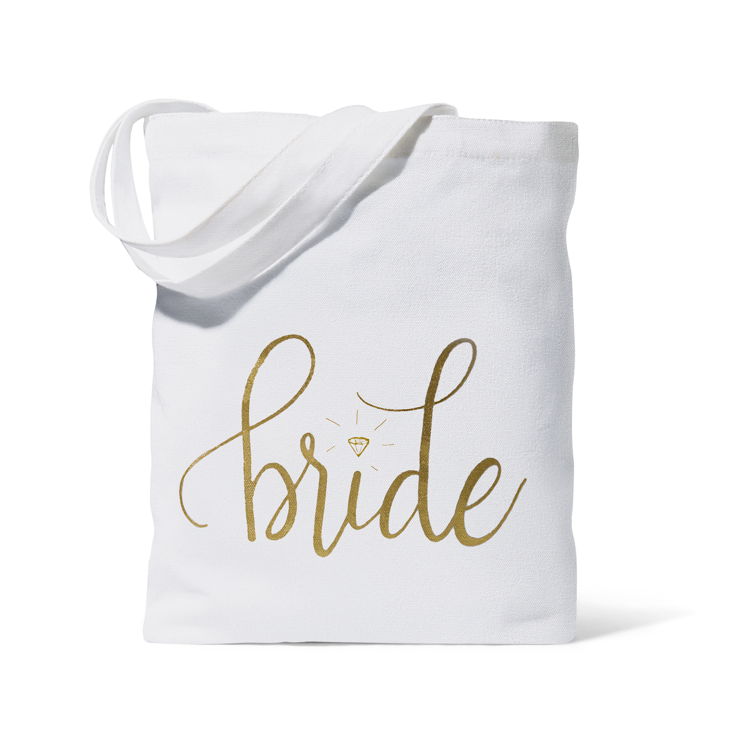 Bride Canvas Beach Tote Bag: Cream Color