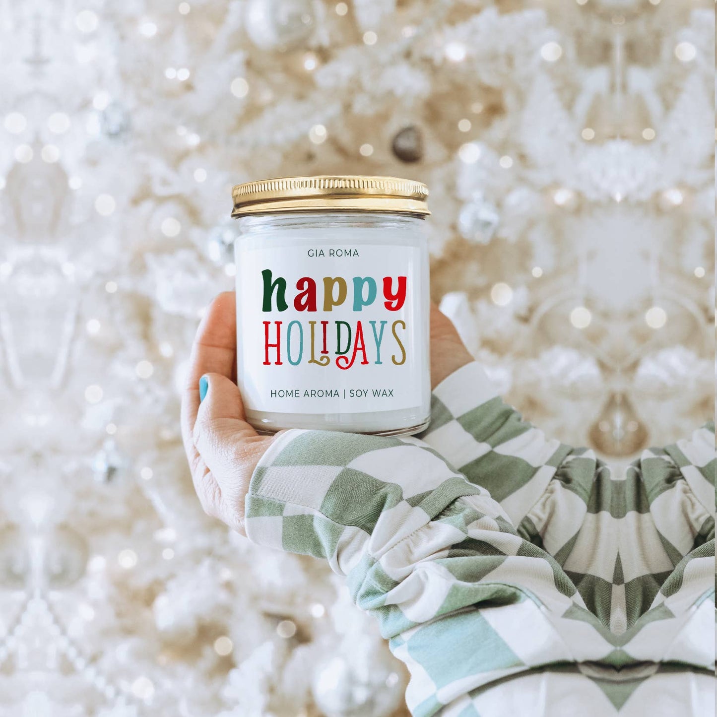 Funny Christmas Candle Gifts, Soy Holiday Scented Jar Candle: Deck the Halls (Fruity Christmas)