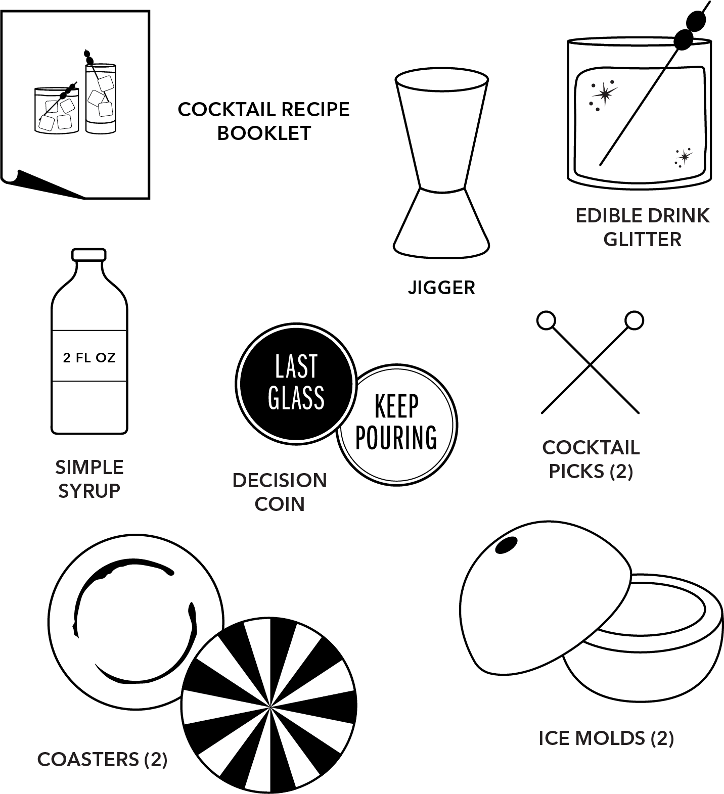 Cocktail Kit | Santa, Holiday Gift, Secret Santa