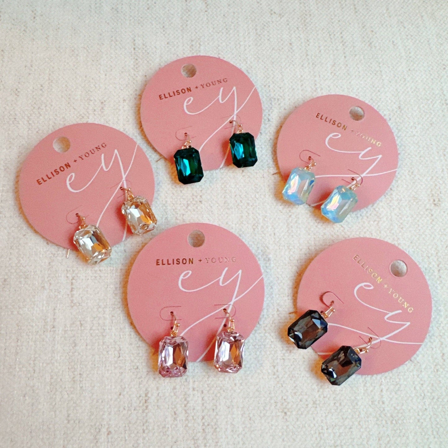 Simple And Classy Jewel Earrings: Shadow Gray