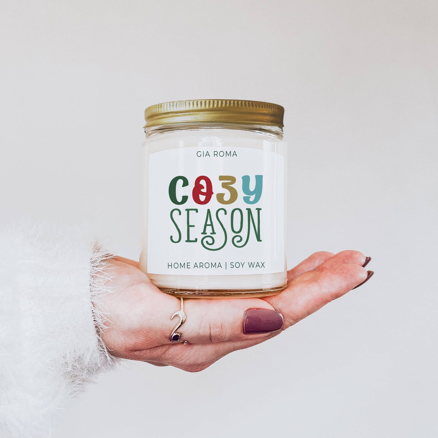 Funny Christmas Candle Gifts, Soy Holiday Scented Jar Candle: Deck the Halls (Fruity Christmas)