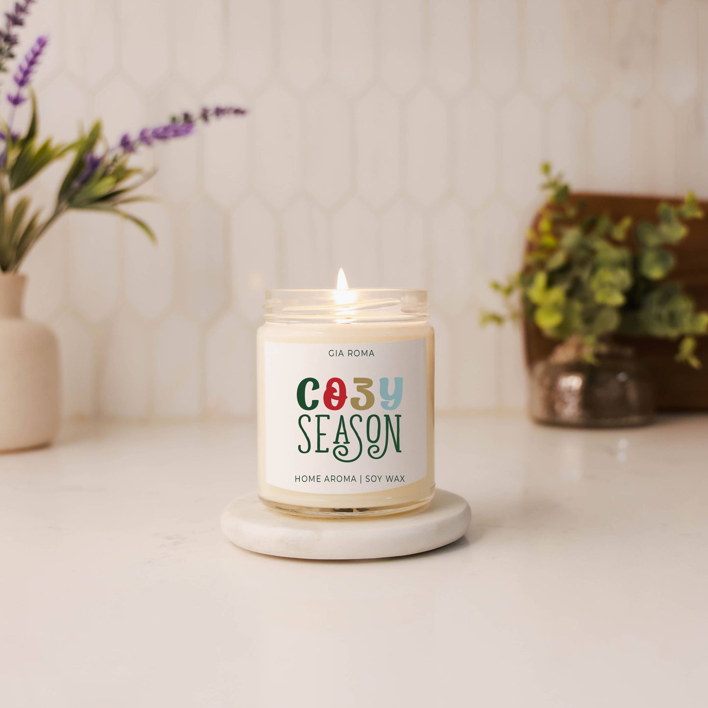 Funny Christmas Candle Gifts, Soy Holiday Scented Jar Candle: Deck the Halls (Fruity Christmas)