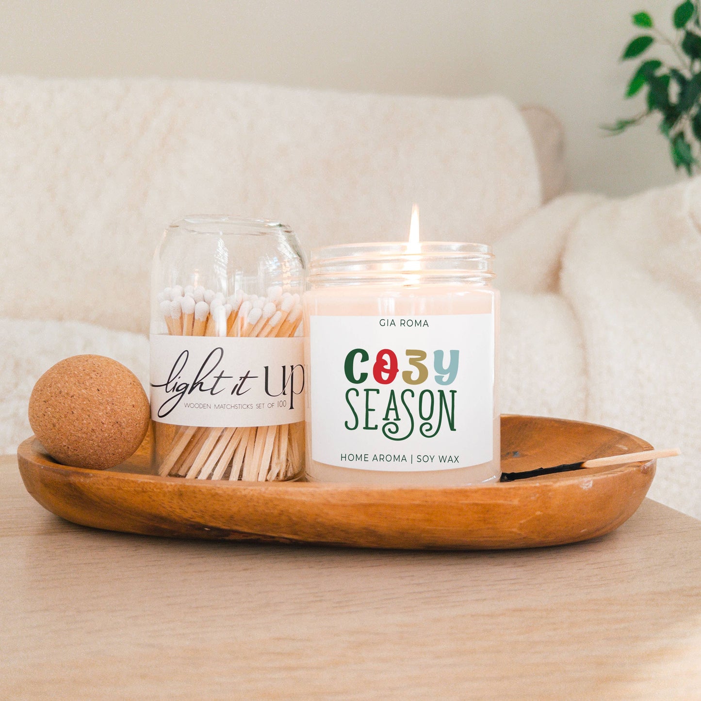 Funny Christmas Candle Gifts, Soy Holiday Scented Jar Candle: Deck the Halls (Fruity Christmas)