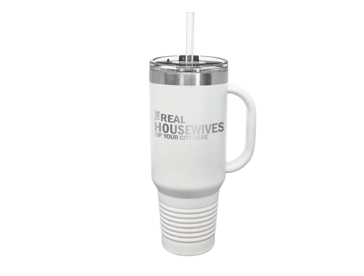 The Real Housewives of CUSTOM CITY, 40 oz Travel Mug: Teal