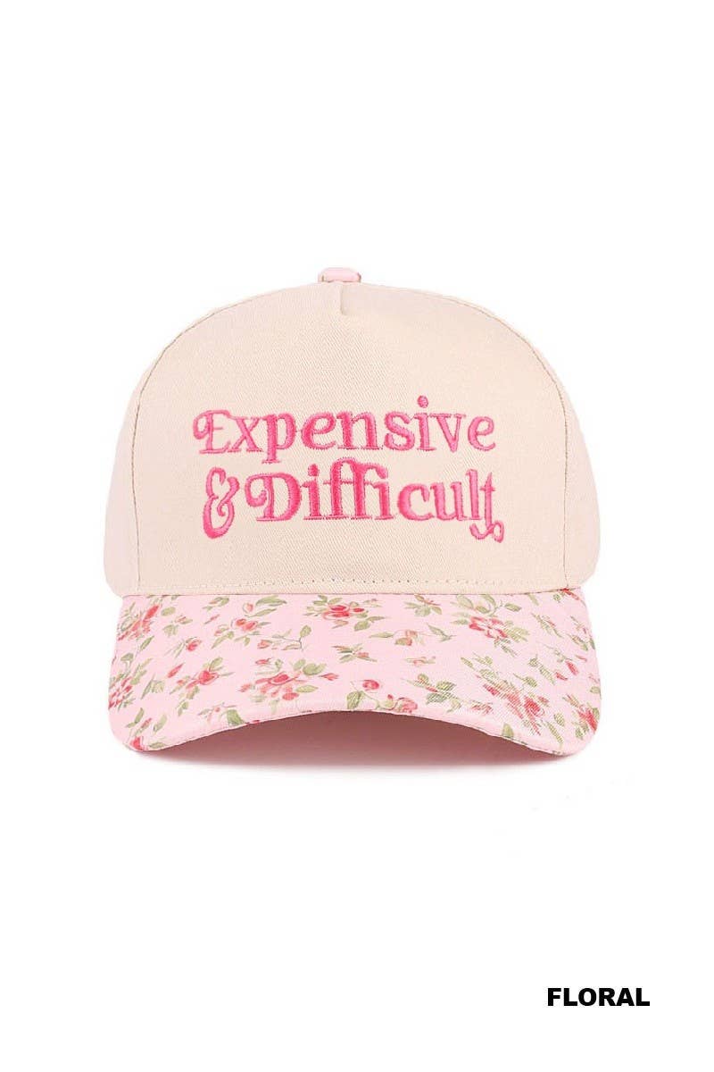 Expensive And Difficult Two Tone Canvas Cotton Cap: FLORAL / 1(ONE SIZE)