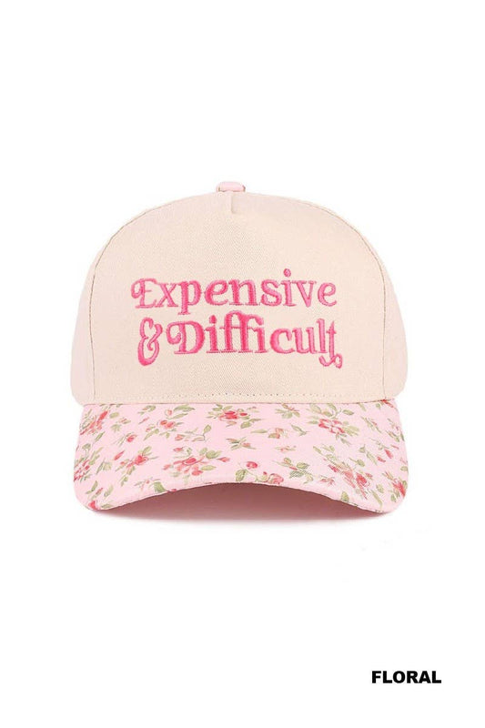Expensive And Difficult Two Tone Canvas Cotton Cap: FLORAL / 1(ONE SIZE)