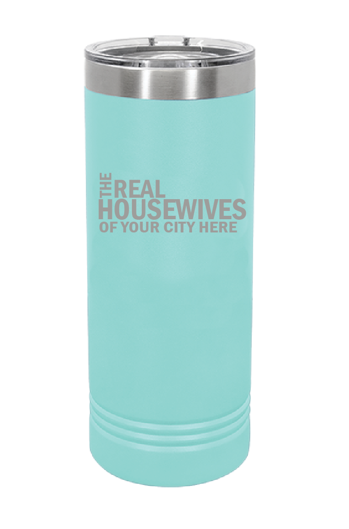 Real Housewives of CUSTOM CITY Polar Camel Skinny Tumbler: White