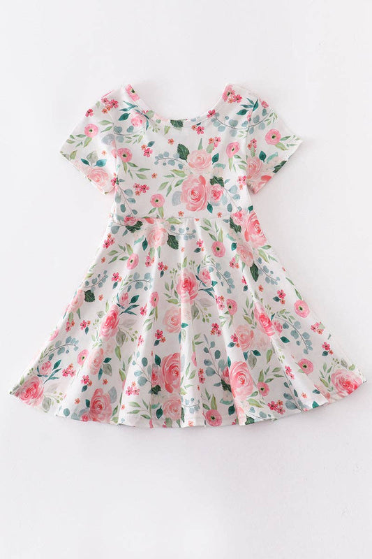 Honeydew - Pink floral twirl dress