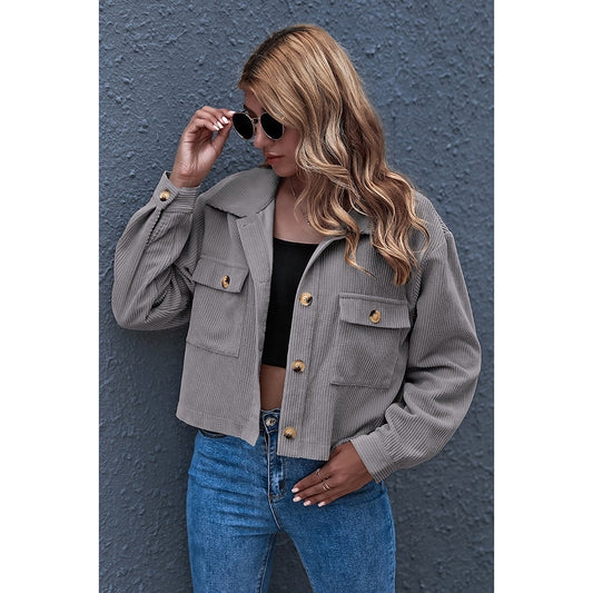 Timeless Solid Color Button-Up Jacket