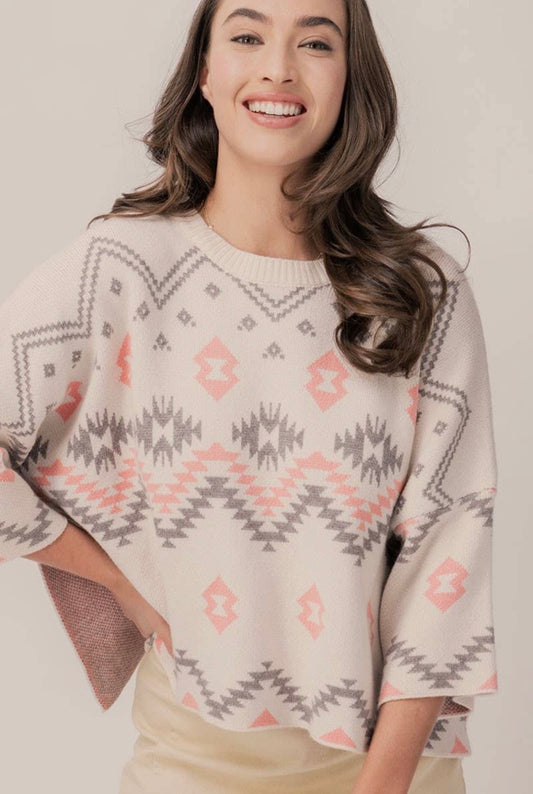 Oversized Side Slit Drop Shoulder Sweater