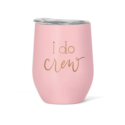 16 oz. I Do Crew Stainless Steel Wine & Coffee Tumbler (Pink)