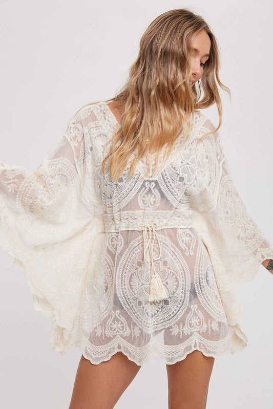 BOHO LACE COVER UP TUNIC