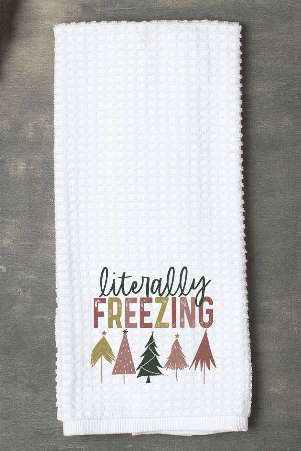 Christmas Holiday Gift Literally Freezing Kitchen Towel Gift