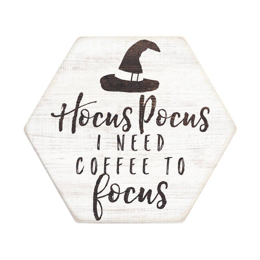 Hocus Pocus I Need Coffee To Focus - Honeycomb Coasters