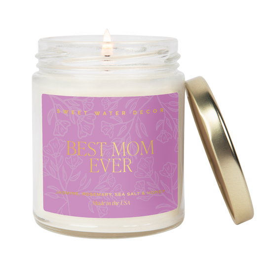 Best Mom Ever 9 oz Soy Candle (Gold Foil) - Home Decor