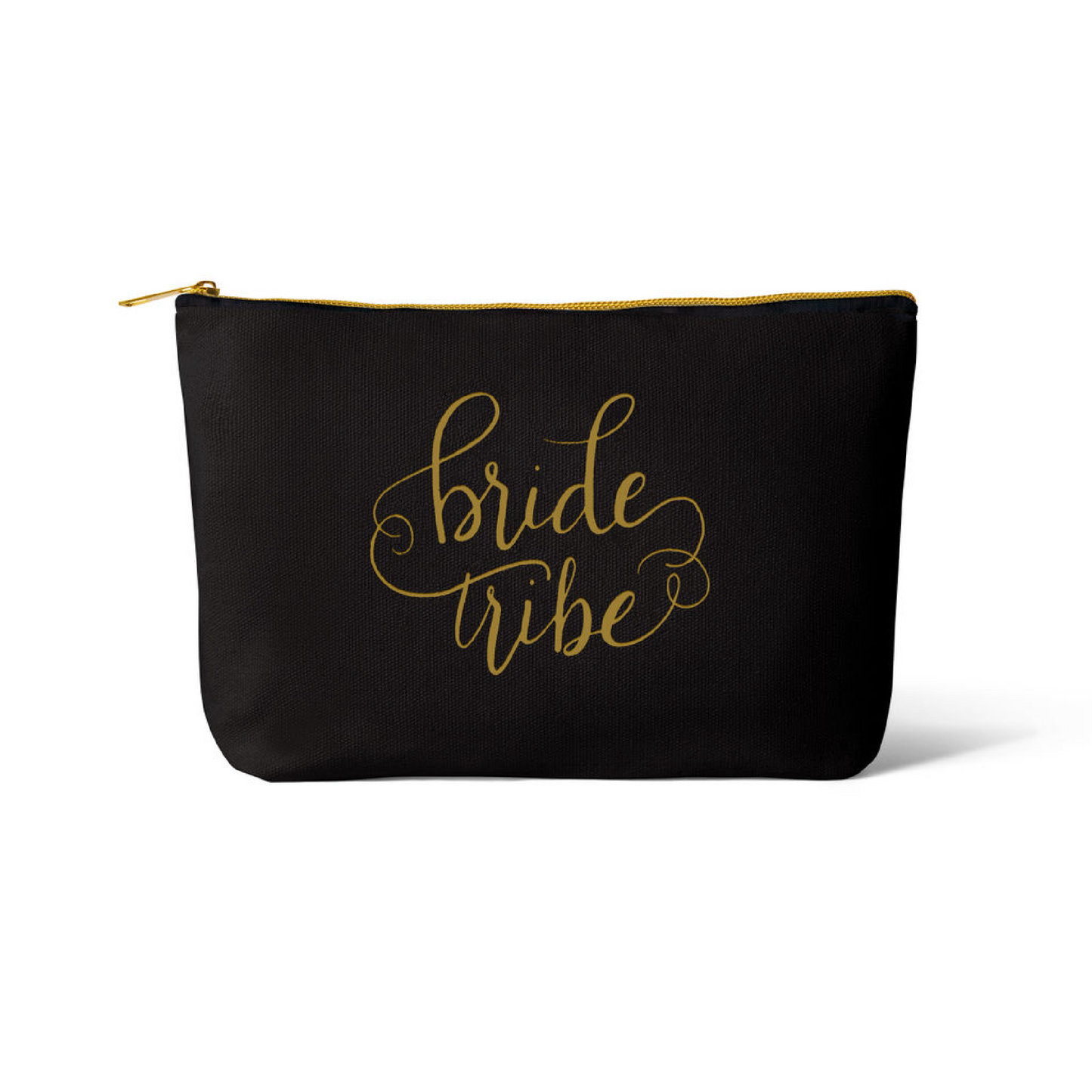 Black Bride Tribe Makeup Bag in Canvas