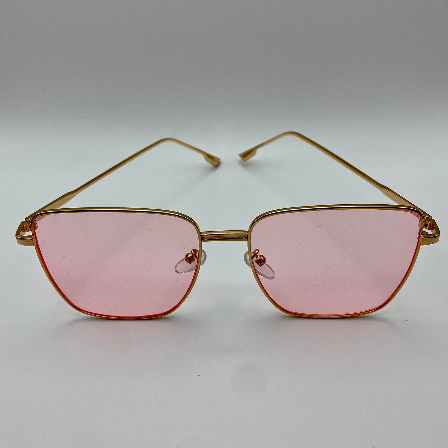 Classic Square Oversized Tinted Fashion Glasses - Pink