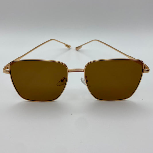 Classic Square Oversized Tinted Fashion Glasses - Brown